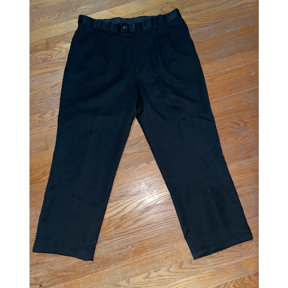 Perry Ellis America black dress pants waist 38 length 30. 100% Polyester